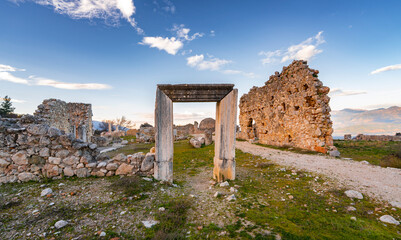 Tlos was an ancient Lycian city near the modern town of Seydikemer in the Mugla Province of southern Turkey, some 4 kilometres northwest of Saklikent Gorge. Tlos ancient city and amphitheatre Fethiye
