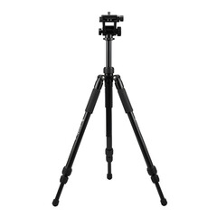 Isolated Photo Black Tripod on Transparent Background