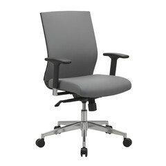 Isolated Modern Gray Office Chair on Transparent Background