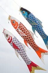 koinobori isolated on white background