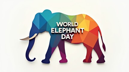 Celebrate world elephant day awareness campaign for wildlife conservation global digital art vibrant design