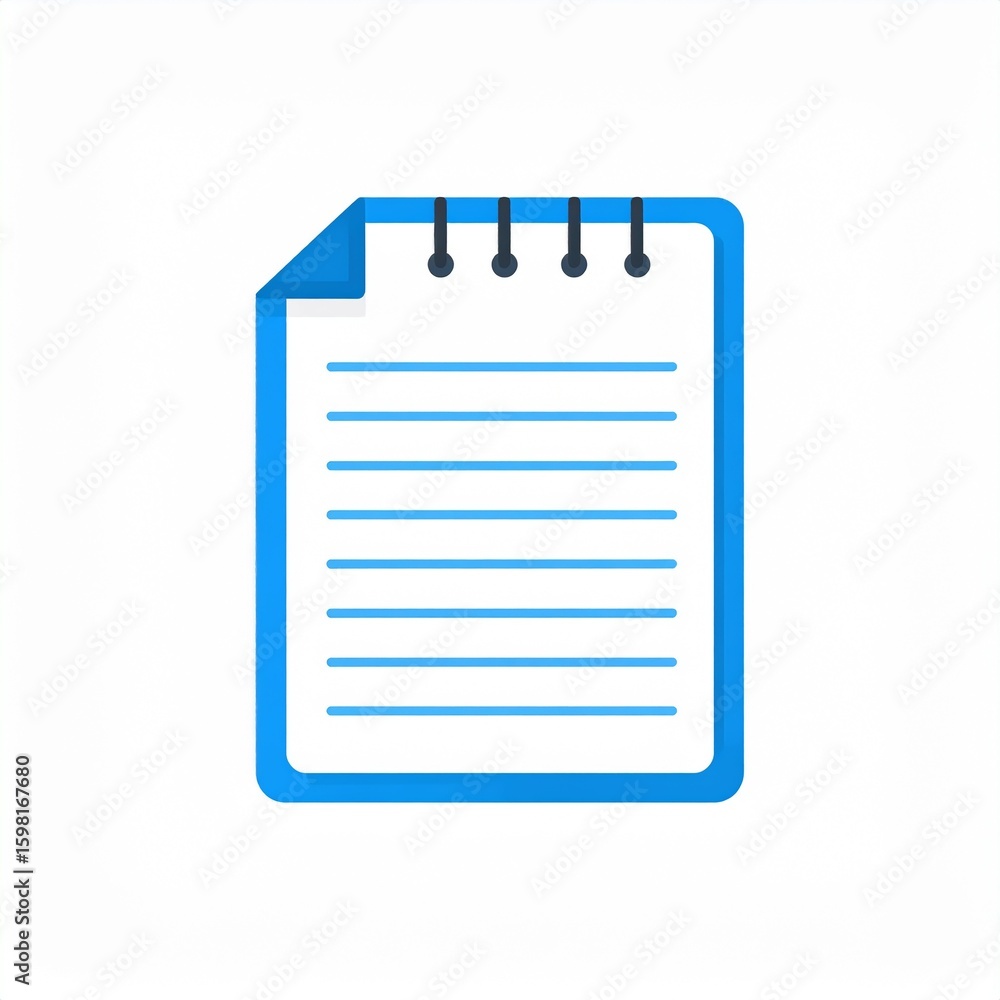 Poster study & note-taking index card vector