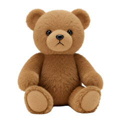 Fototapeta premium Isolated Illustration Brown Plush Teddy Bear on Transparent Background