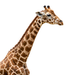 Fototapeta premium Isolated Giraffe on Black Background Photo