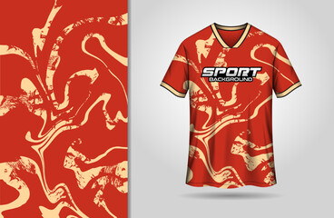 Sport jersey design with red grunge liquify background
