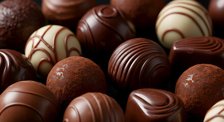 chocolate candies in a box
