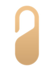 Unique door hanger tag shape available for creative design purposes and projects