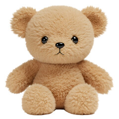 Obraz premium Isolated Illustration of a Brown Fluffy Teddy Bear