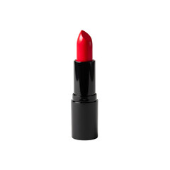 Isolated Photo Red Lipstick in Black Tube