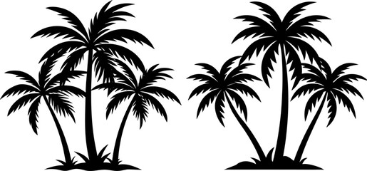 Black palm trees vector, palm trees art, palm trees vector art design, Vector of palm trees art, palm trees isolated