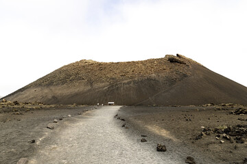 montana cuervo volcano Path leading to the volcanic peak
