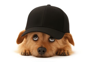 dog with black cap