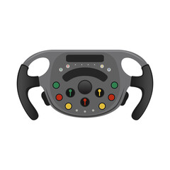 Steering wheel icon. Cartoon steering wheel vector icon for web design