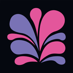 Groovy funky flower Dynamic and Colorful Graphic Floral Pattern for a Vibrant and Timeless Aesthetic Appeal