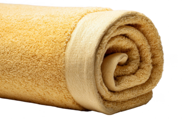 Rolled towel showcasing its soft texture and plush design perfect for bath or spa essentials