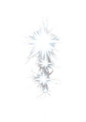 Fototapeta premium Sparkling, radiating light bursts forming a stylized tree-like structure against a black background