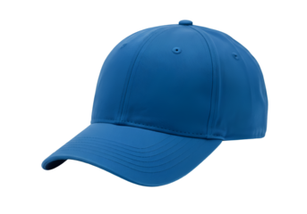 Isolated Photo Blue Baseball Cap on Transparent Background