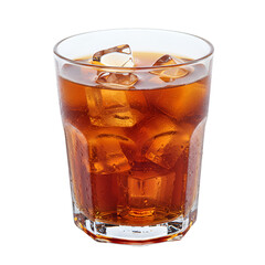 Isolated Photo of Iced Tea in Faceted Glass