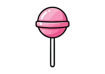 Cupcake with pink frosting illustration