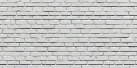 Obraz premium Clean White Brick Wall Texture Background - Seamless Pattern for Design and Construction