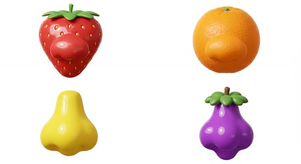 Stylized fruit illustration