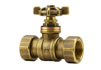 Isolated Photo of Brass and Copper Valve