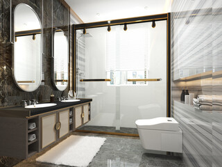 3D modeling and rendering of the shower enclosure