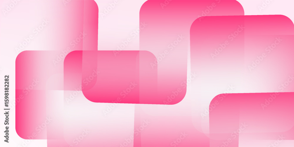 Poster pink geometric abstract background overlap layer on bright space with cutout shape effect decoration