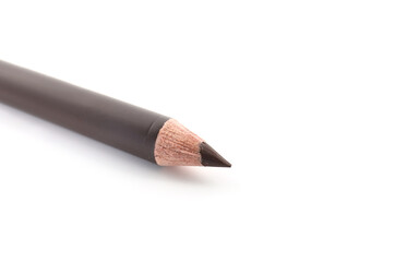 One brown eyebrow pencil isolated on white