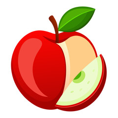 red apple vector illustration
