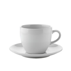 Isolated Photo White Cup and Saucer