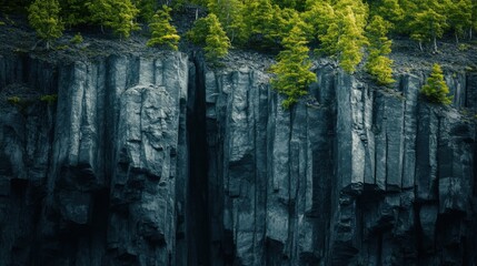 Majestic rock formations natural landscape photography dense forest aerial view nature's splendor