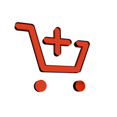 shopping cart icon in white