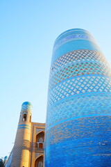 Kalta-minor Minaret and Walled Fortress known as Itchan Kala in Khiva, Uzbekistan - ウズベキスタン ヒヴァ イチャン カラ カルタ ミナール ミナレット 