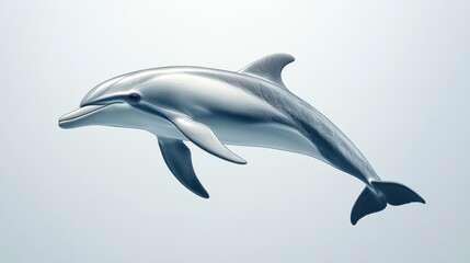 Dolphin swimming gracefully in ocean marine life photography underwater environment serene viewpoint