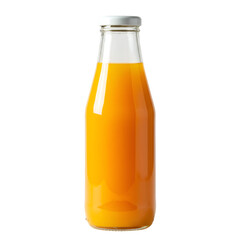 Isolated Photo Orange Juice in Glass Bottle