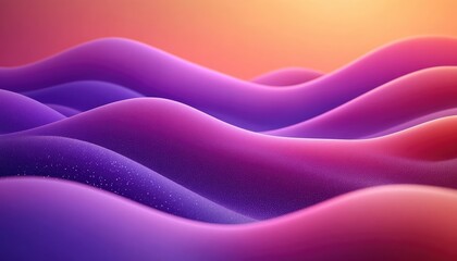 Obraz premium Abstract Wavy Gradient Background in Purple, Pink, and Orange with subtle sparkles