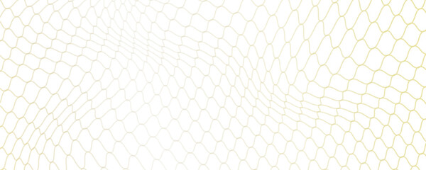 Mesh texture for fishing nets gold color gradient. Seamless pattern for sportswear or soccer goal, volleyball net, basketball hoop.