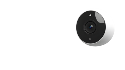 Professional Smart Home Wireless Security Camera Isolated Close-up Shot