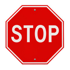 Obraz premium Isolated Photo Stop Sign on Transparent Background