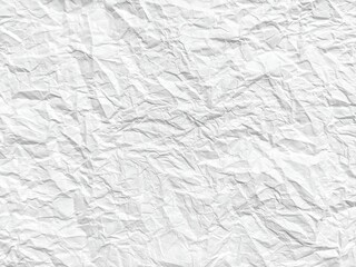 Crumpled white paper texture background with wavy surface. Crumpled white vintage paper surface texture for background. Wrinkled paper, abstract background. Paper background with copy space for text.