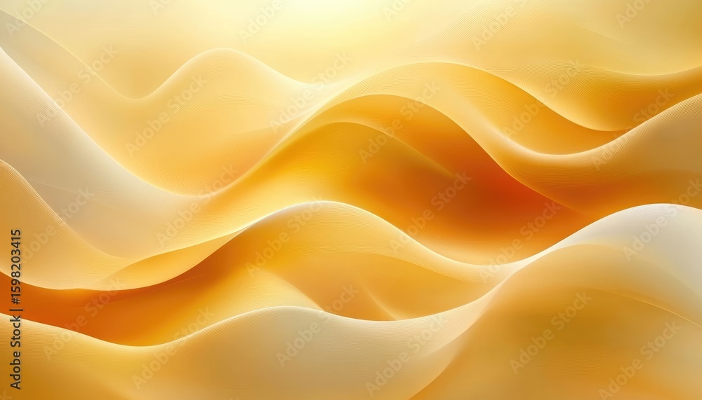 Poster smooth abstract flowing wave with golden amber tones gradient texture background