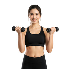 Photo of Fit Asian Woman Lifting Weights