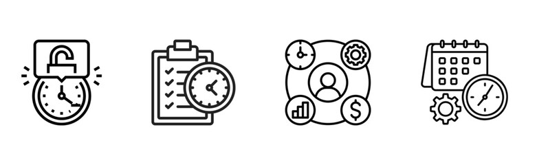 Time Management & Productivity: Planning & Scheduling Icons