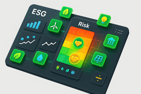 Sustainable investing integrates esg factors to assess risk and promote responsible decision making with environmental social and governance icons enhancing financial strategies