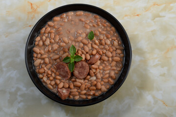 Brazilian beans A hearty bowl of beans, sausage and flavor