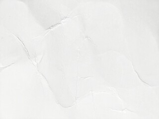 White crumpled paper pattern. Crumpled white paper vintage surface texture for background. Clean...