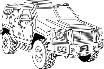 Police armored vehicles, Military Vehicle Outlines © создать 8 углов