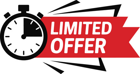 isolated   limited time offer Vector , limited time offer Silhouette,  limited time offer icon  limited time offer symbol, limited time offer Vector illustration, Vector Graphic, EPS 10 png ideal for 