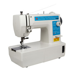 Isolated Sewing Machine on Transparent Background